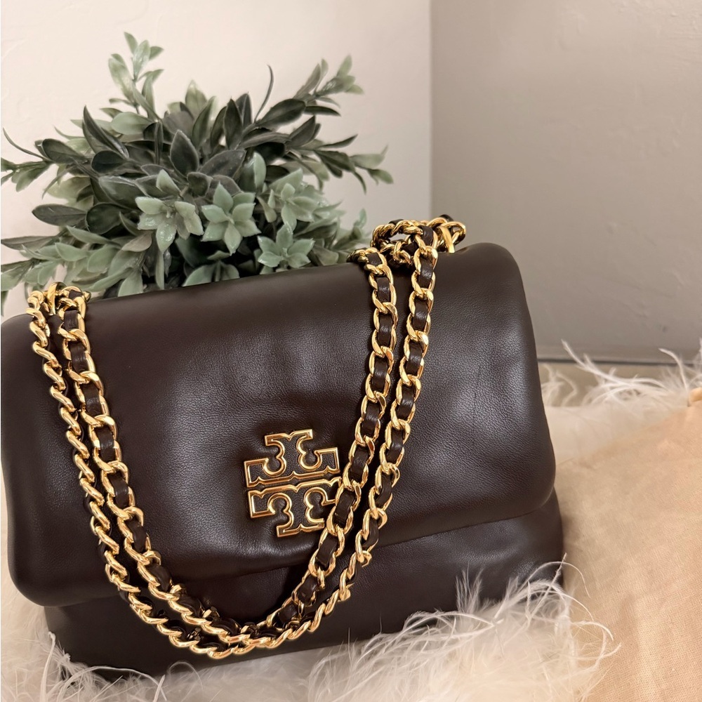 Tory Burch Britten Puffy Leather Adjustable Small Shoulder Bag